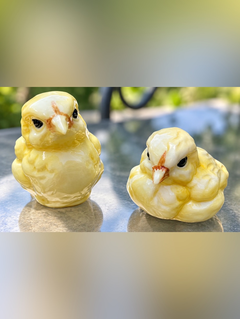 Goebel Porcelain Chick Figurines – Set of 2 – Vintage Collectible Birds